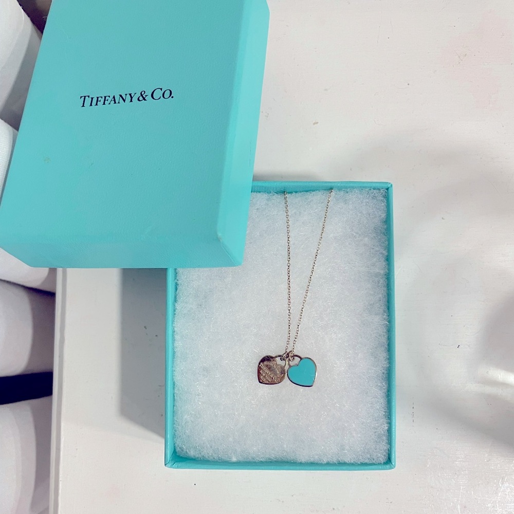 tiffany and co double heart necklace